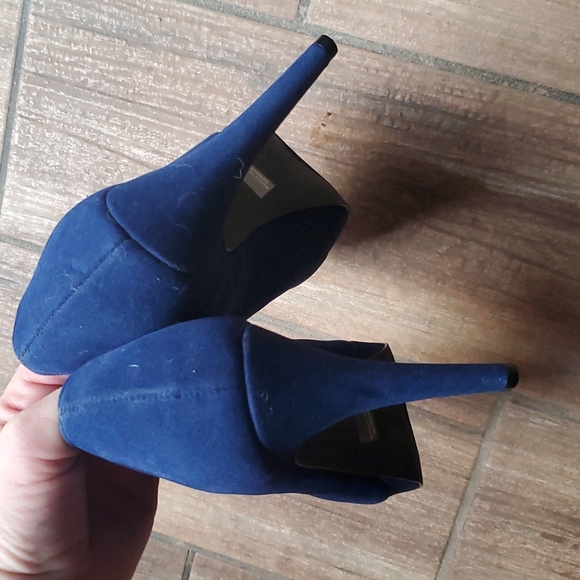 Style & Co Webb Blue Hidden Platform Stiletto Stretch Booties. - Picture 5 of 12